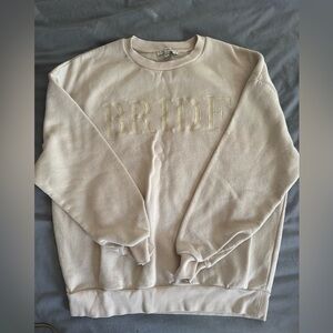 Francesca’s Cream 'Bride' Sweatshirt